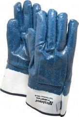 HexArmor - Size M (8), ANSI Cut Lvl A9, Puncture Lvl 5, Nitrile Coated Cut & Puncture Resistant Gloves - 9.5" Long, Fully Coated Coated, SuperFabric Lining, Safety Cuff, Blue, Paired - A1 Tooling