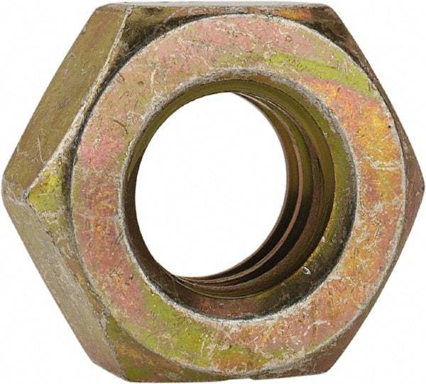 Made in USA - 3/8-16 UN Steel Right Hand Machine Screw Hex Nut - 5/8" Across Flats, 0.257" High, Cadmium-Plated Finish - A1 Tooling