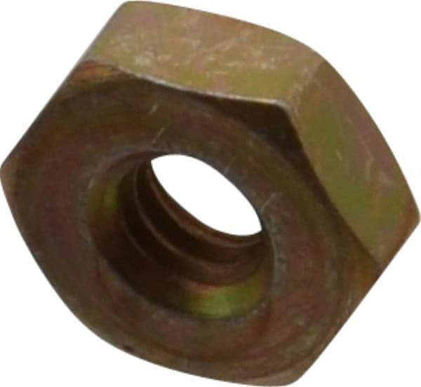 Made in USA - #8-32 UN Steel Right Hand Machine Screw Hex Nut - 11/32" Across Flats, 0.13" High, Cadmium-Plated Finish - A1 Tooling