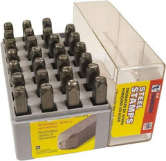 C.H. Hanson - 27 Piece, 3/8" Character Steel Stamp Set - Letters, Reverse - A1 Tooling