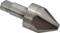 M.A. Ford - 1-1/2" Head Diam, 3/4" Shank Diam, 6 Flute 60° Solid Carbide Countersink - Bright Finish, 3-1/2" OAL, 0.43" Nose Diam, Single End, Straight Shank, Right Hand Cut - A1 Tooling