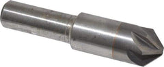 M.A. Ford - 1/2" Head Diam, 3/8" Shank Diam, 6 Flute 90° Solid Carbide Countersink - Bright Finish, 2-1/8" OAL, 0.15" Nose Diam, Single End, Straight Shank, Right Hand Cut - A1 Tooling