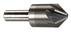 M.A. Ford - 1" Head Diam, 1/2" Shank Diam, 6 Flute 100° Solid Carbide Countersink - Bright Finish, 2-3/4" OAL, 1/4" Nose Diam, Single End, Straight Shank, Right Hand Cut - A1 Tooling