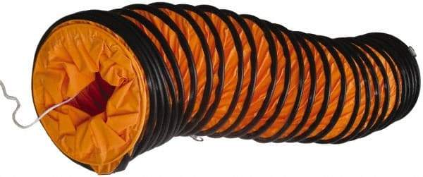 Maxess Climate Control Technologies - 8" ID, 16.4' Long, PVC Blower & Duct Hose - Orange, 9.1" Bend Radius, 5 to 122°F, Flame Retarding - A1 Tooling