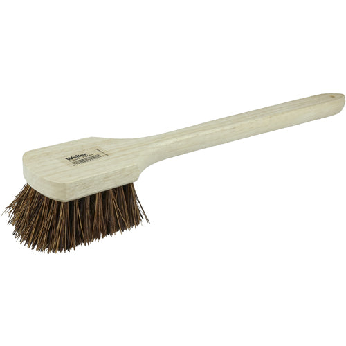 20″ Utility Scrub Brush, Palmyra Fill, Long Handle, Wood Block - A1 Tooling