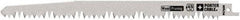 Porter-Cable - 9" Long x 3/4" Thick, High Speed Steel Reciprocating Saw Blade - Straight Profile, 4 to 5 TPI, Toothed Edge, Universal Shank - A1 Tooling