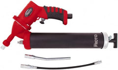 Proto - 3,600 Max psi, Air-Operated Grease Gun - 14 oz Capacity, 1/8 Thread Outlet, 3-Way, Bulk, Cartridge & Filler Pump - A1 Tooling