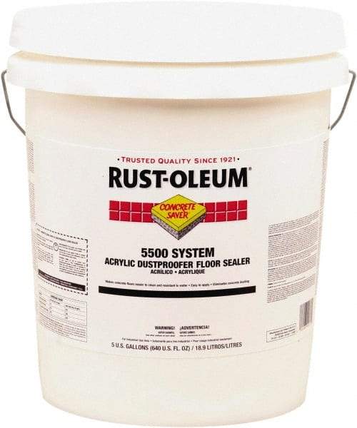 Rust-Oleum - 5 Gal Can Satin Clear Floor Coating - 150 to 300 Sq Ft/Gal Coverage, 37 g/L VOC Content - A1 Tooling