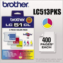 Brother - Cyan, Magenta & Yellow Ink Cartridge - Use with Brother DCP-130C, 330C, 350C, intelliFAX-1860C, 1960C, 2480C, 2580C, MFC-230C, 240C, 440CN, 465CN, 665CW, 685CW, 845CW, 885CW, 3360C - A1 Tooling