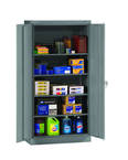 36"W x 24"D x 72"H Storage Cabinet Welded Set Up w/Raised Bottom, 4 Adj Shelves, and built in Shelf Tabs - A1 Tooling