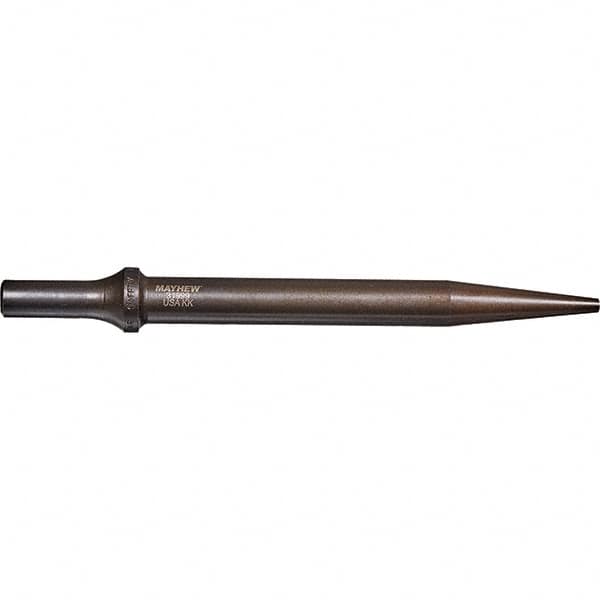 Mayhew - 3/16" Head Width, 7-1/2" OAL, Tapered Punch Chisel - Round Drive, Round Shank, Steel - A1 Tooling