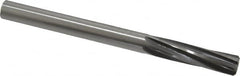 Made in USA - 15/32" High Speed Steel 6 Flute Chucking Reamer - Spiral Flute, 15/32" Straight Shank, 1-3/4" Flute Length, 5-3/4" OAL - A1 Tooling