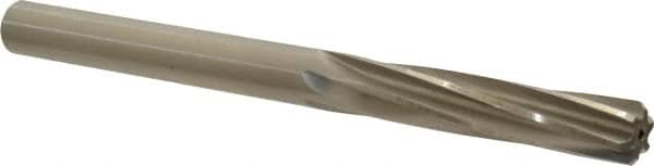 Made in USA - 0.4355" High Speed Steel 6 Flute Chucking Reamer - Spiral Flute, 0.4355" Straight Shank, 1-3/4" Flute Length, 5-1/2" OAL - A1 Tooling