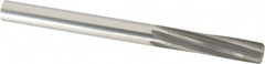 Made in USA - 1/2" High Speed Steel 6 Flute Chucking Reamer - Spiral Flute, 1/2" Straight Shank, 2" Flute Length, 6" OAL - A1 Tooling