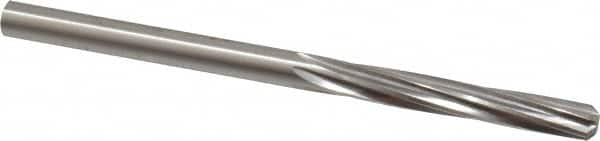 Made in USA - Letter D High Speed Steel 6 Flute Chucking Reamer - Spiral Flute, 0.246" Straight Shank, 1-1/2" Flute Length, 4" OAL - A1 Tooling