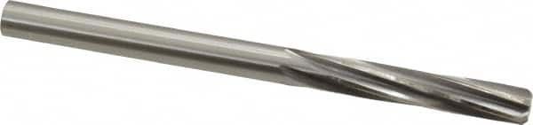 Made in USA - Letter Q High Speed Steel 6 Flute Chucking Reamer - Spiral Flute, 0.332" Straight Shank, 1-1/2" Flute Length, 4-3/4" OAL - A1 Tooling