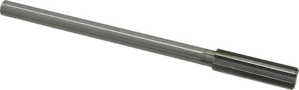 Made in USA - 19/32" Cobalt 8 Flute Chucking Reamer - Straight Flute, 0.4355" Straight Shank, 2" Flute Length, 8" OAL - A1 Tooling