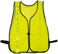 NMC - One Size Fits Most High Visibility Lime Mesh/Solid General Purpose Vest - Hook & Loop Closure, Polyester - A1 Tooling