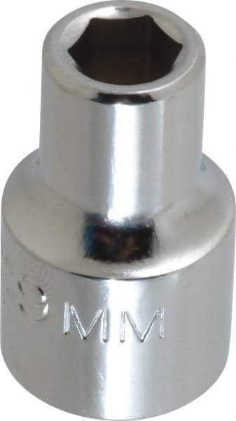 Proto - 1/2" Drive, Standard Hand Socket - 6 Points, 1-1/2" OAL, Alloy Steel, Chrome Finish - A1 Tooling