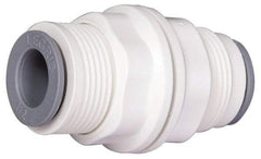 Parker - 1/4" OD, Bio-Sourced Nylon 11 Push-to-Connect Bulkhead Union - 230 Max psi, White - A1 Tooling