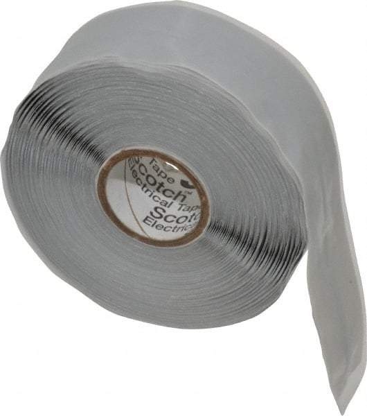 3M - 1" x 30', Gray Silicone Electrical Tape - Series 70HDT, 20 mil Thick, 600 V/mil Dielectric Strength - A1 Tooling