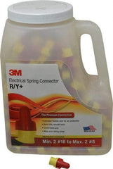 3M - 2, 18 to 2, 8 AWG, 600 Volt, Flame Retardant, Wing Twist on Wire Connector - Red & Yellow, 221°F - A1 Tooling