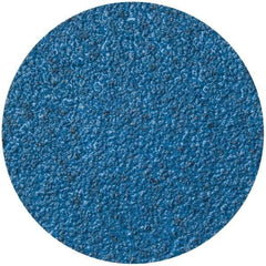 Merit Abrasives - 3" Disc Diam, 36 Grit, Zirconia Alumina Quick Change Disc - Type R Attaching System, Coated, Blue, Very Coarse Grade, 20,000 RPM - A1 Tooling