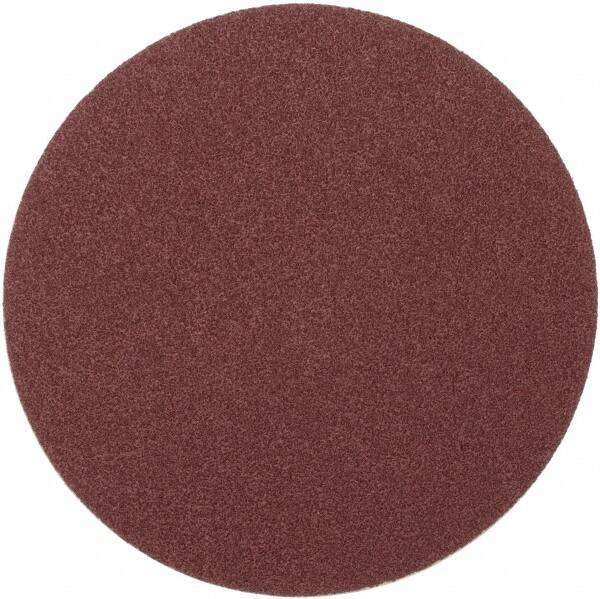 Merit Abrasives - 8" Diam, 40 Grit Aluminum Oxide Adhesive PSA Disc - Very Coarse, Black, Cloth Backing, Flexible - A1 Tooling