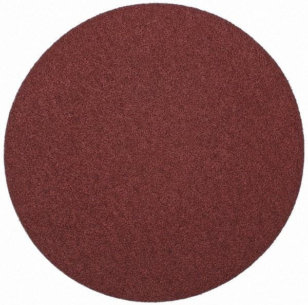 Merit Abrasives - 10" Diam, 40 Grit Aluminum Oxide Adhesive PSA Disc - Very Coarse, Black, Cloth Backing, Flexible - A1 Tooling