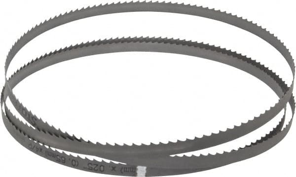 Starrett - 4 TPI, 7' 8" Long x 1/2" Wide x 0.025" Thick, Welded Band Saw Blade - Bi-Metal, Toothed Edge, Raker Tooth Set, Contour Cutting - A1 Tooling