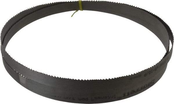 Starrett - 6 to 10 TPI, 8' 2-1/2" Long x 3/4" Wide x 0.035" Thick, Welded Band Saw Blade - Bi-Metal, Toothed Edge, Raker Tooth Set, Contour Cutting - A1 Tooling