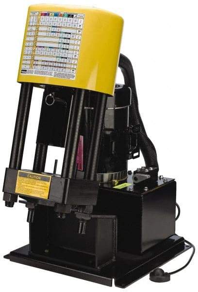 Parker - 3/16 to 1-1/4" Cut Diam, 60 Ton Bench Mount Hose Crimper - 15 sec Cycle, 19" Wide x 28" High x 24" Deep - A1 Tooling