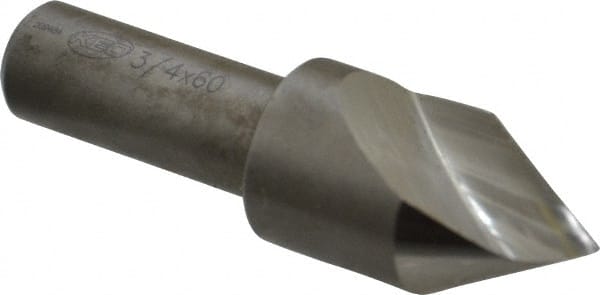 Keo - 3/4" Head Diam, 1/2" Shank Diam, 1 Flute 60° High Speed Steel Countersink - A1 Tooling