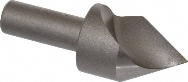 Keo - 1" Head Diam, 1/2" Shank Diam, 1 Flute 60° High Speed Steel Countersink - Bright Finish, 2-3/4" OAL, Single End, Straight Shank, Right Hand Cut - A1 Tooling