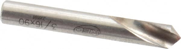 Keo - 3/16" Head Diam, 3/16" Shank Diam, 1 Flute 90° High Speed Steel Countersink - A1 Tooling