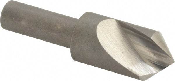 Keo - 5/8" Head Diam, 3/8" Shank Diam, 1 Flute 90° High Speed Steel Countersink - Bright Finish, 2-1/4" OAL, Single End, Straight Shank, Right Hand Cut - A1 Tooling