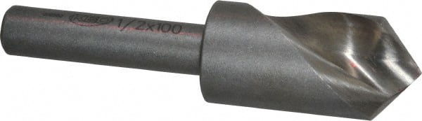 Keo - 1/2" Head Diam, 1/4" Shank Diam, 1 Flute 100° High Speed Steel Countersink - A1 Tooling