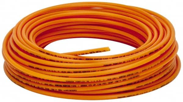 Parker - 11/64" ID x 1/4" OD, 0.04" Wall Thickness, 100' Long, Polyethylene Tube - Orange, 120 Max psi, -80 to 150°F - A1 Tooling