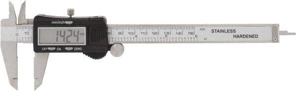 Value Collection - 0 to 150mm Range, 0.01mm Resolution, Electronic Caliper - Steel with Steel Jaws, 0.001" Accuracy - A1 Tooling