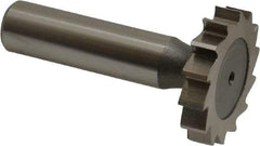 Keo - 1-1/4" Diam x 1/4" Face Width, High Speed Steel, 14 Teeth, Shank Connection Woodruff Keyseat Cutter - Uncoated, 2-1/4" OAL x 1/2" Shank, Straight Teeth, ANSI 810, Old Standard 21 - A1 Tooling