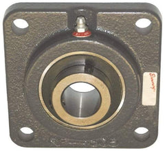 Browning - 1-1/4" ID, 4-5/8" OAL x 4-5/8" OAH 4-Bolt Flange Air Handling - 3,493 Lb Static Cap, 5,782 Lb Dyn Cap, 3-5/8" Btw Mnt Hole Ctrs, Cast Iron - A1 Tooling