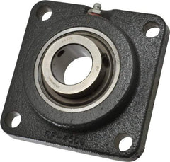 Browning - 1-1/4" ID, 4-5/8" OAL x 4-5/8" OAH 4-Bolt Flange - 3,493 Lb Static Cap, 5,782 Lb Dyn Cap, 3-5/8" Btw Mnt Hole Ctrs, Cast Iron - A1 Tooling