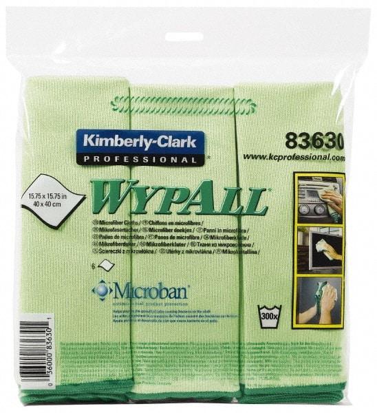 WypAll - Reusable Microfiber Wipes - Packet, 15-3/4" x 15-3/4" Sheet Size, Green - A1 Tooling