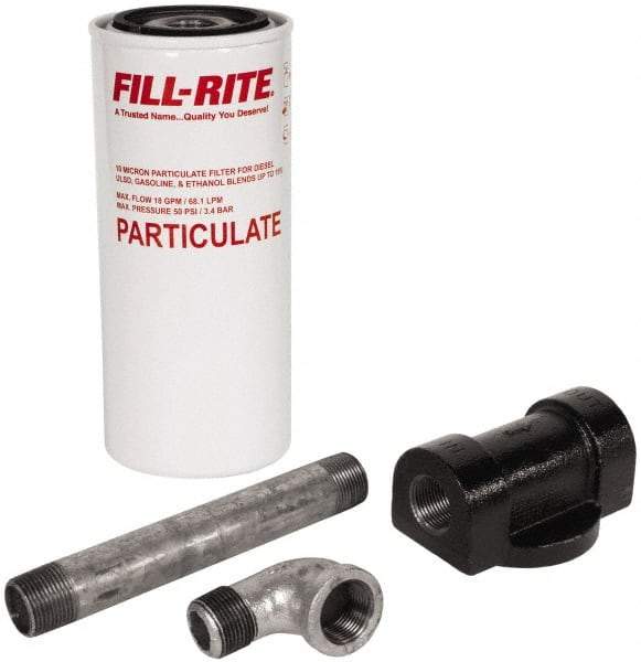 Tuthill - 3/4 Inlet Size, 18 GPM, Pump Filter - 11 Long, 10 Micron Mesh, Cast Iron - A1 Tooling