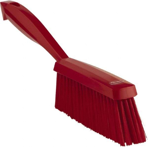 Vikan - 14" OAL, Polyester Staple Set Bench Brush - 2" Bristle Length, 6-3/8" Long Head, Red - A1 Tooling