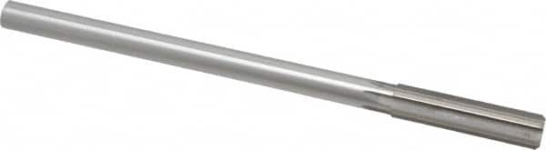 Made in USA - 1/2" Cobalt 6 Flute Chucking Reamer - Straight Flute, 0.4355" Straight Shank, 2" Flute Length, 8" OAL - A1 Tooling