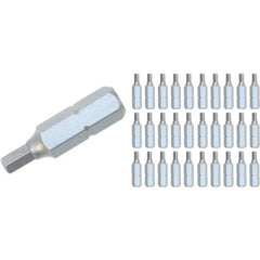 Hex Contractor Grade Insert Bit 4.0mm × 25mm (30 Piece Bulk Pack) - A1 Tooling