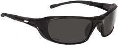 bolle SAFETY - Polarized Gray Lenses, Framed Safety Glasses - Scratch Resistant, Black Nylon Frame, Wrap Around - A1 Tooling