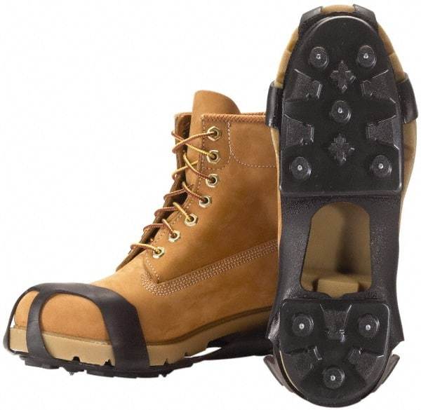 Winter Walking - Size 5-6.5, (Women's Size 4.5-6) Overboot Cleat - Steel Studs Traction, Black - A1 Tooling