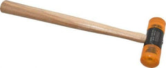 Stanley - 8 oz Head 1-3/8" Face Diam Plastic Dead Blow Hammer - 12" OAL, Hickory Handle - A1 Tooling